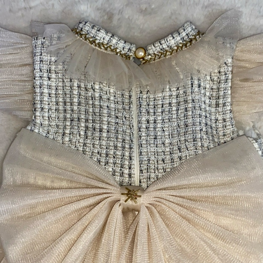 Petite Maison Kids brand  
Elegant Cream Tulle Dress good condition - Picture 6 of 6